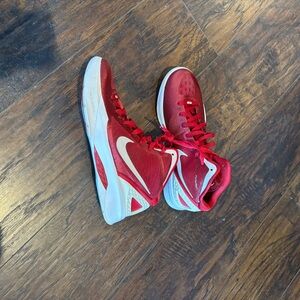 Nike Red and White Athletic Shoes